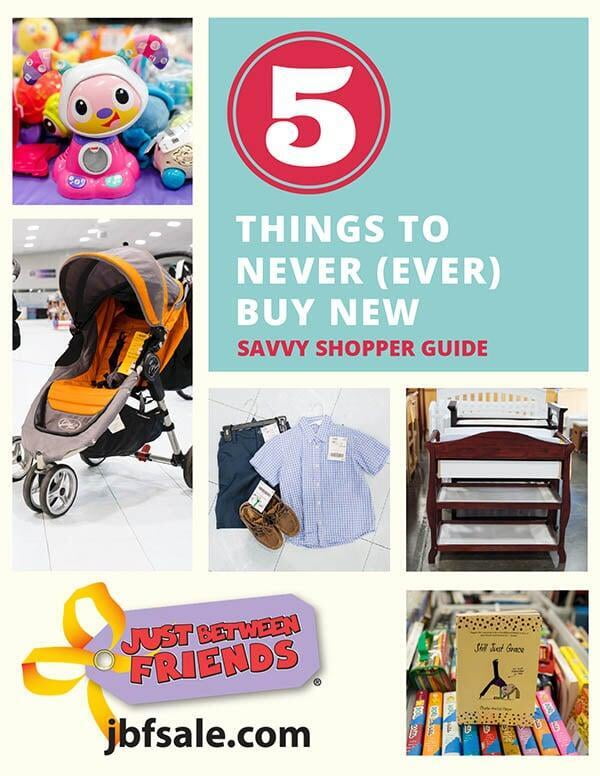 An image that shows the cover of the "5 Things to Never Buy New" Guide